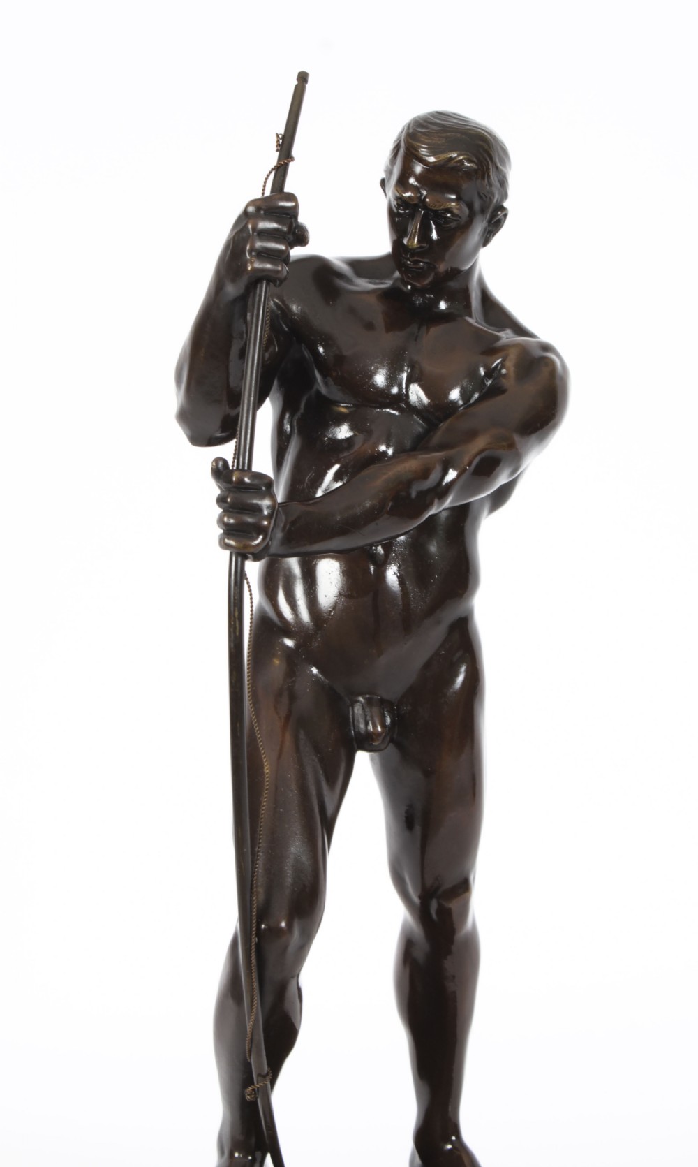 Antique 49cm Art Deco Bronze Archer Otto H Riese Circa 1900
 View VI