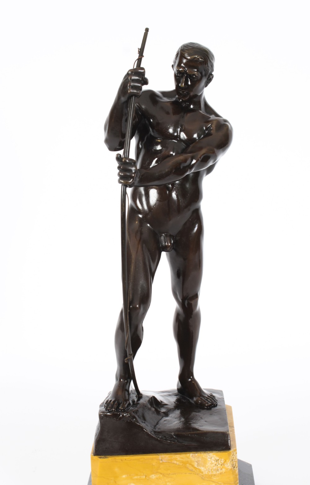 Antique 49cm Art Deco Bronze Archer Otto H Riese Circa 1900
 View VII