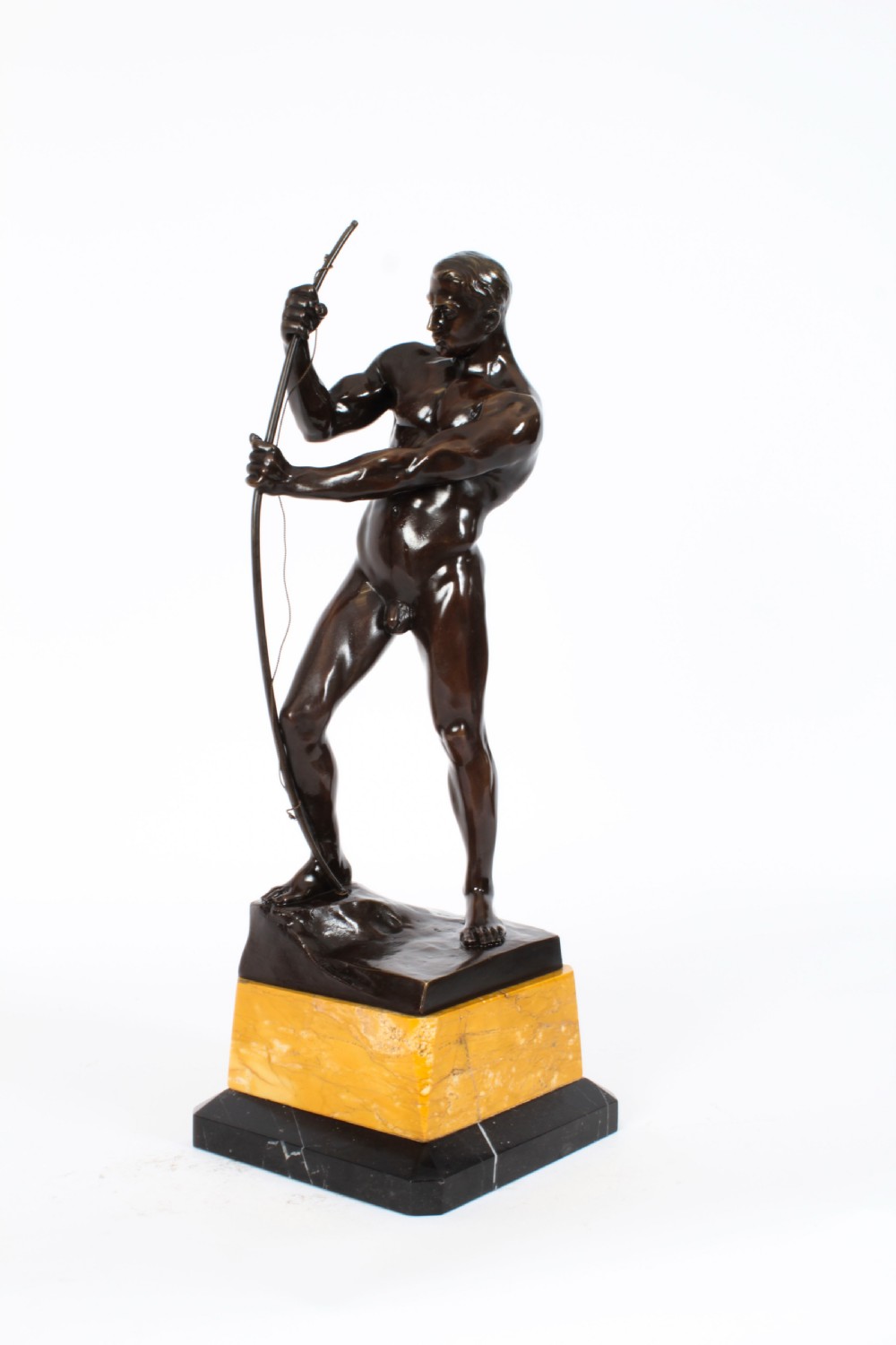 Antique 49cm Art Deco Bronze Archer Otto H Riese Circa 1900
 View XVI