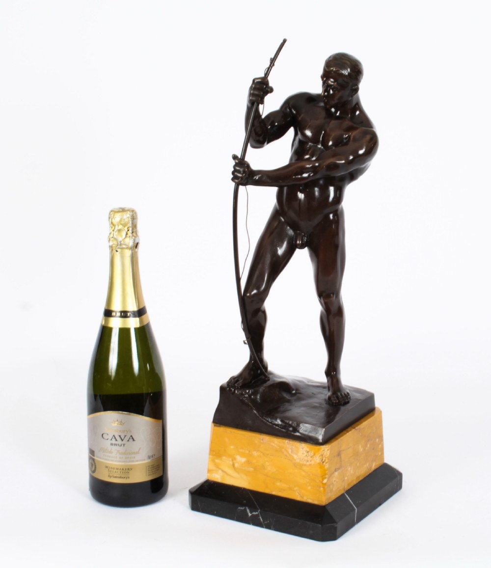 Antique 49cm Art Deco Bronze Archer Otto H Riese Circa 1900
 View XVII
