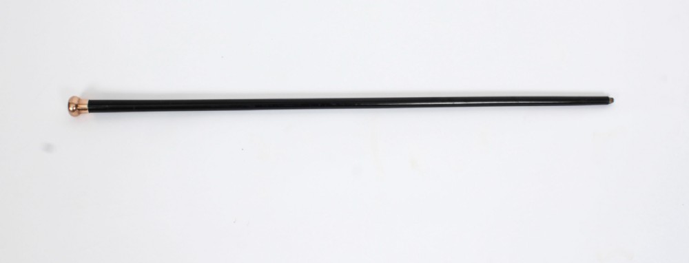 Antique Walking Stick Cane 9 Ct Gold Pommel Late 19th Century
