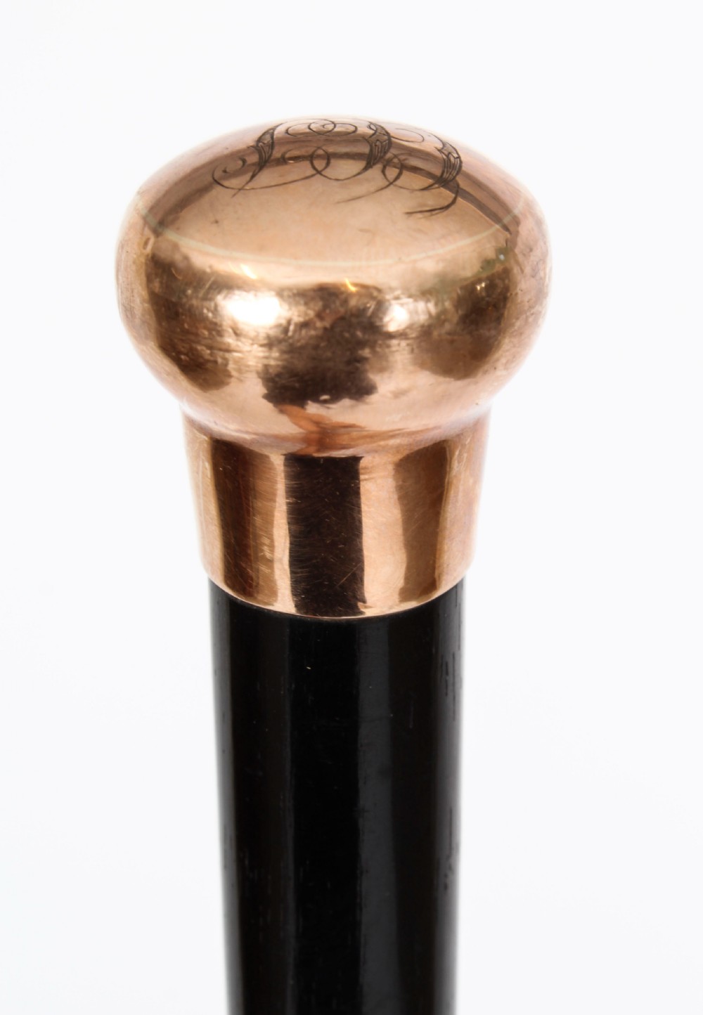 Antique Walking Stick Cane 9 Ct Gold Pommel Late 19th Century
 View VII