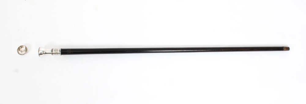 Antique Continental Silver Mounted Walking Stick Cane 19th C
 View IV