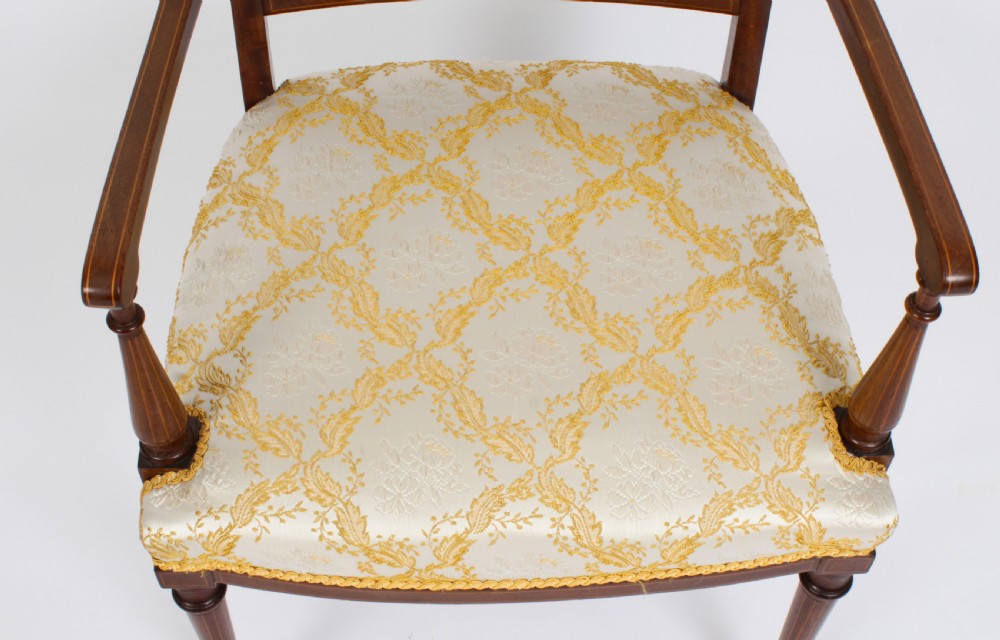 Antique Sheraton Revival Armchair by Maple & Co C1880 19th C
 View VI