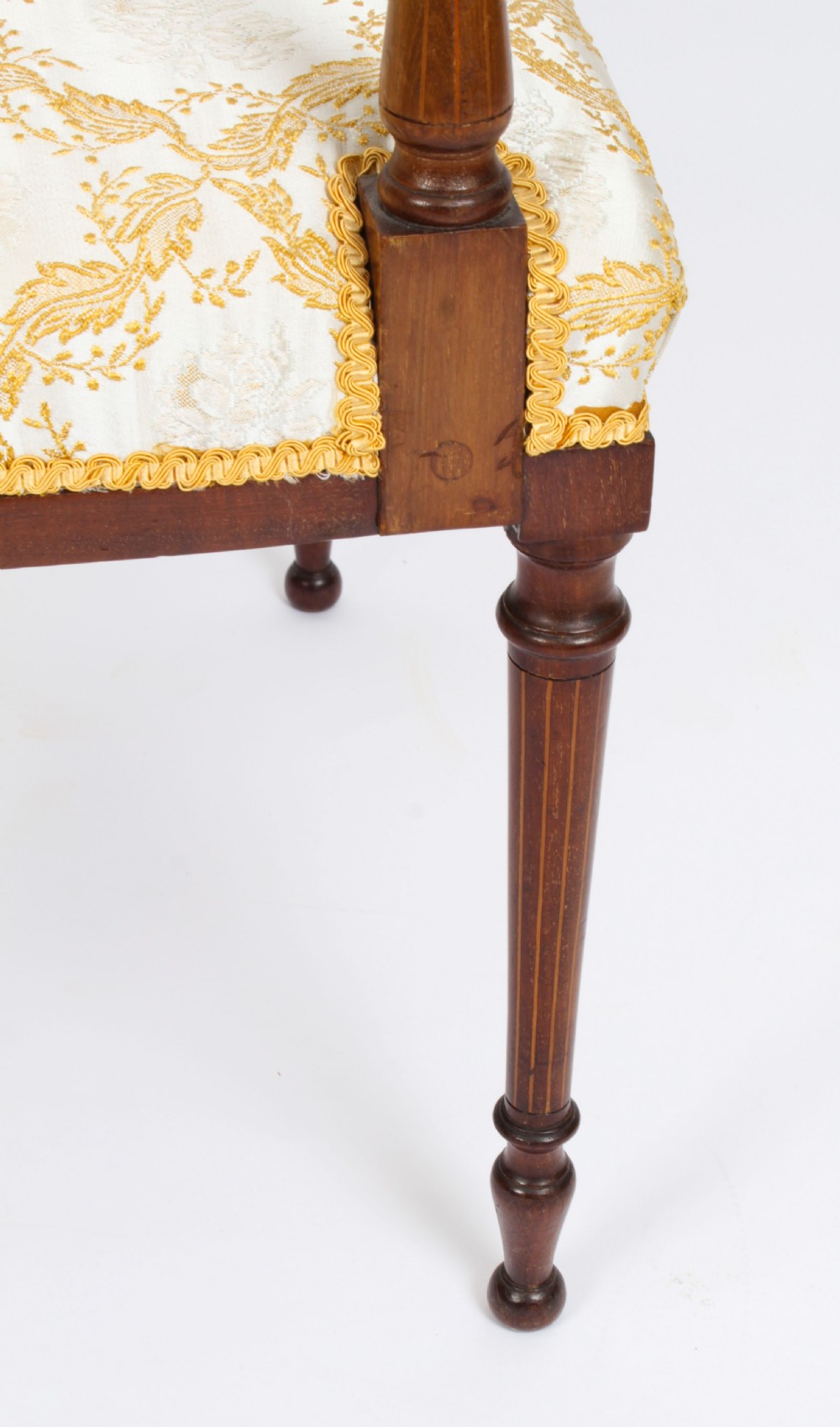 Antique Sheraton Revival Armchair by Maple & Co C1880 19th C
 View X