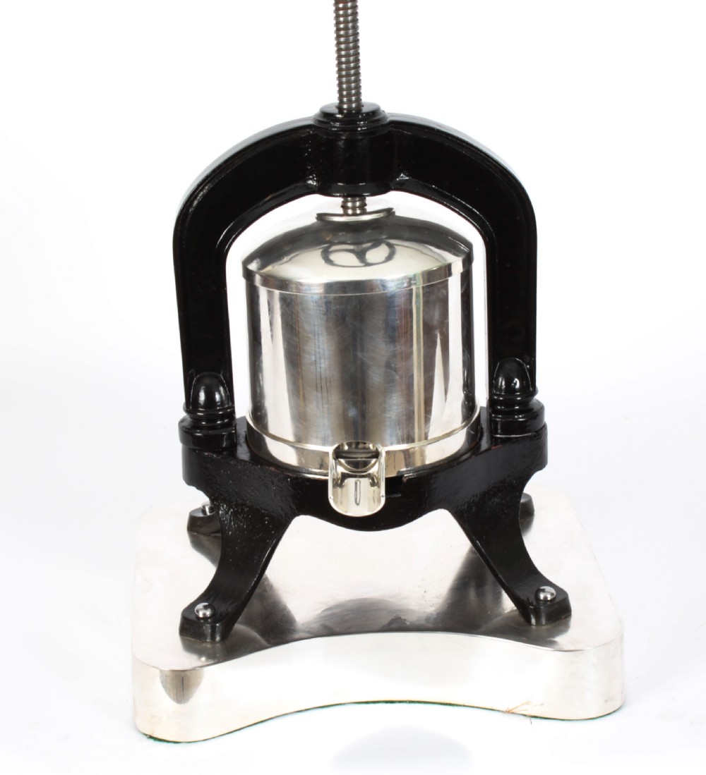Antique Rare French Silver plated Duck Press 20th Century
 View X