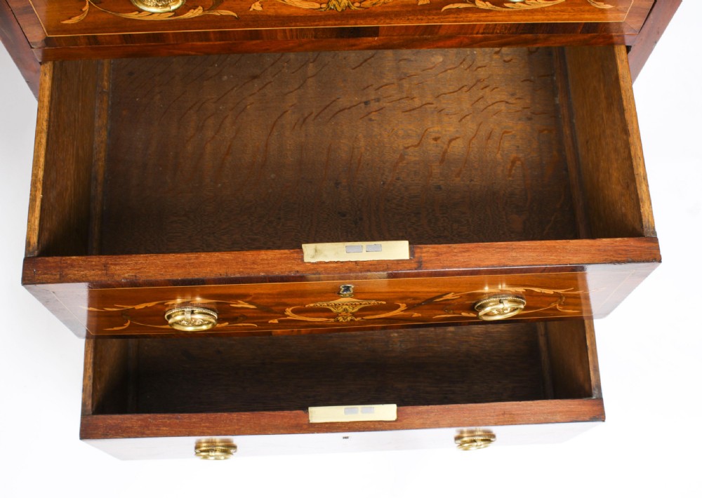 Antique George III Marquetry Inlaid Partners Pedestal Desk 18th C
 View XIV