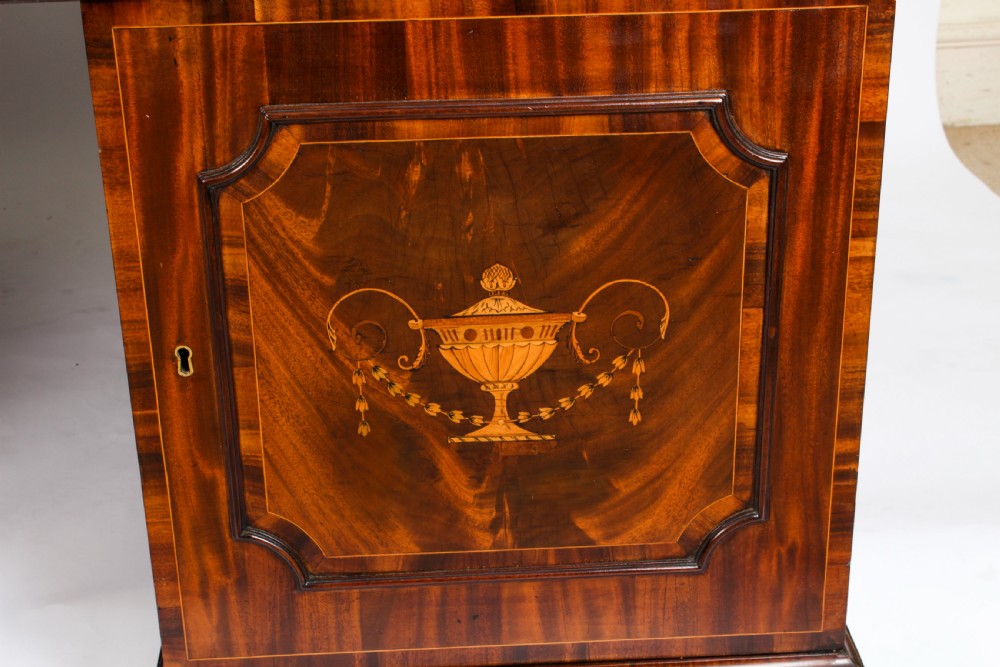Antique George III Marquetry Inlaid Partners Pedestal Desk 18th C
 View XVIII