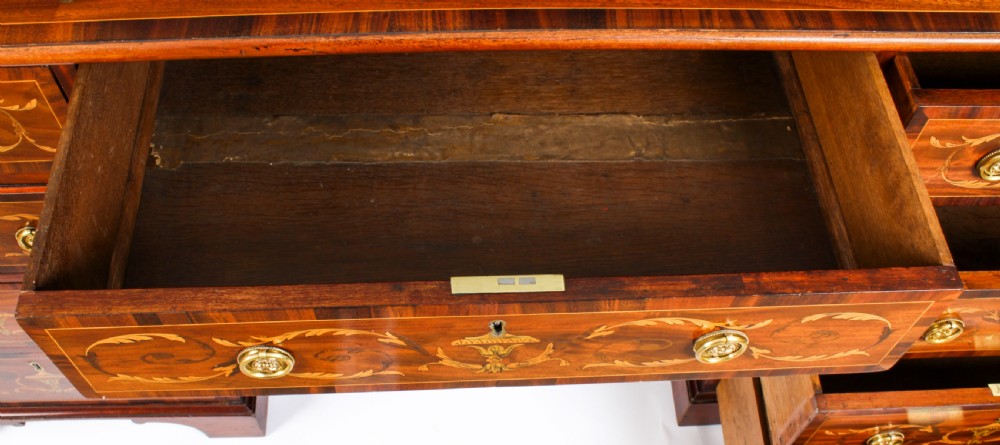 Antique George III Marquetry Inlaid Partners Pedestal Desk 18th C
 View XX