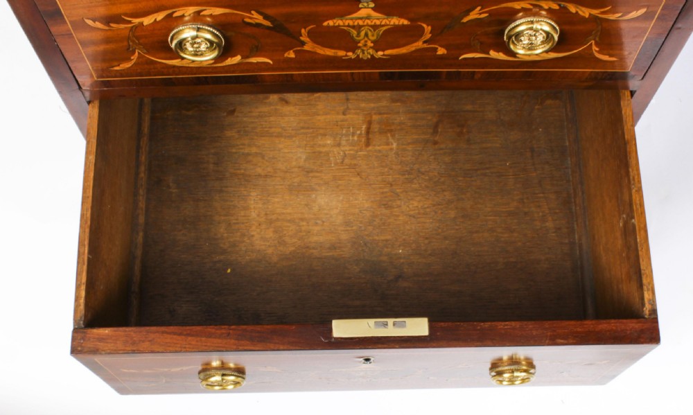 Antique George III Marquetry Inlaid Partners Pedestal Desk 18th C
 View XXI