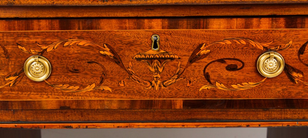 Antique George III Marquetry Inlaid Partners Pedestal Desk 18th C
 View XXVI