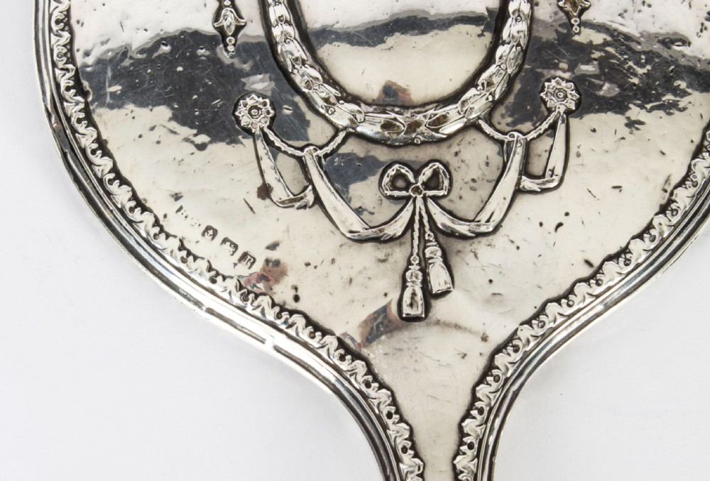 Antique Sterling Silver & Embossed Hand Mirror 1916
 View VIII