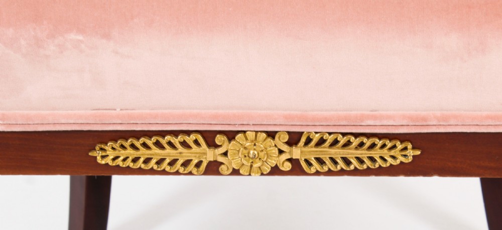 Antique Pair French Empire Revival Ormolu Mounted Armchairs C1870 19th C
 View XI