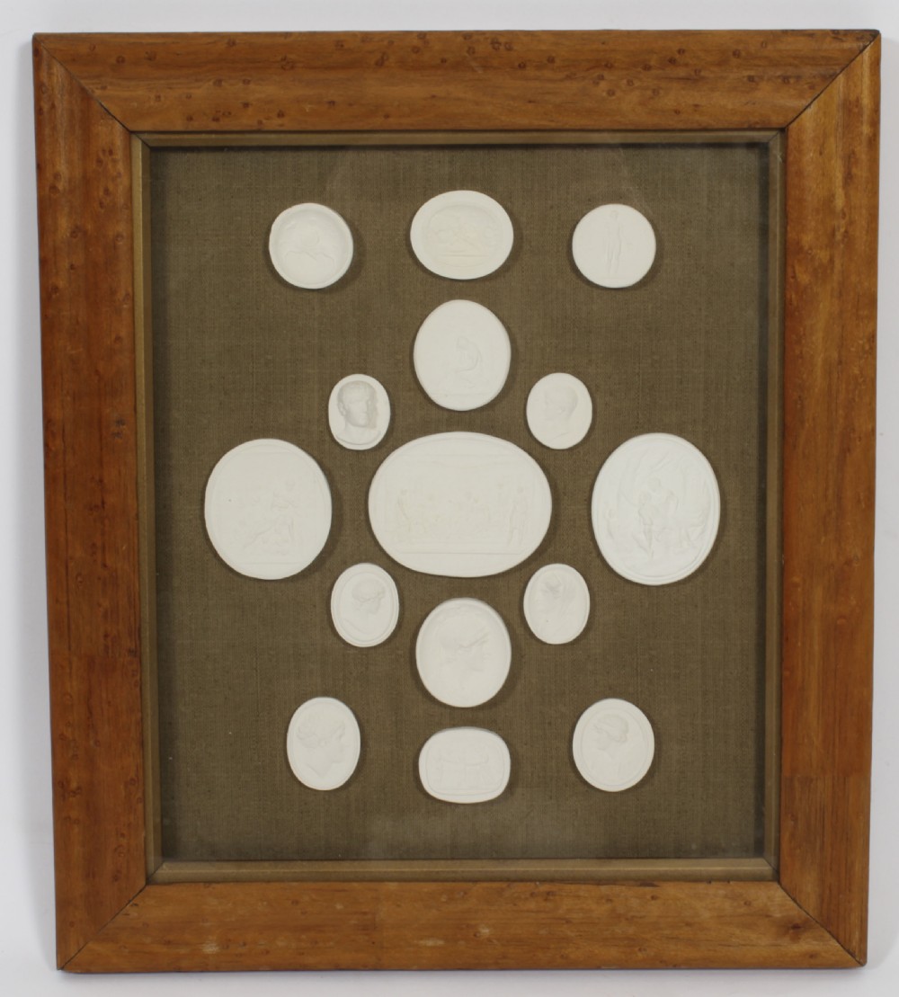 Antique Pair of Framed Grand Tour Intaglios Early 19th Century
 View IX