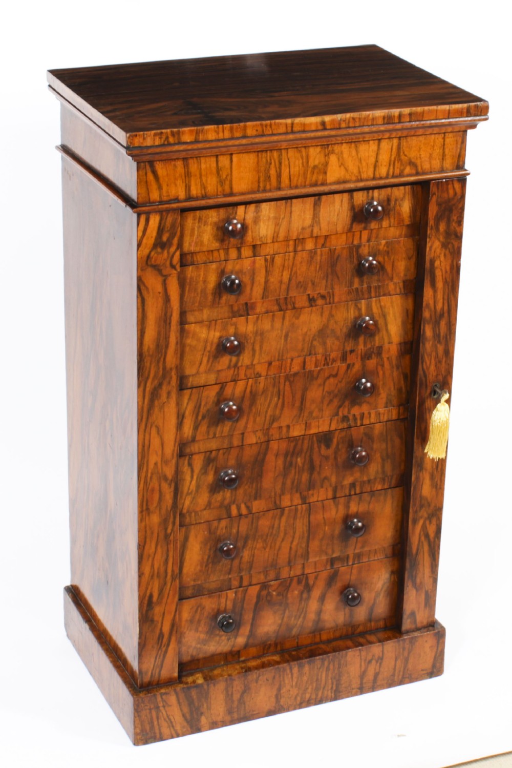 Antique Victorian Collectors Cabinet Wellington Chest 19th Century
