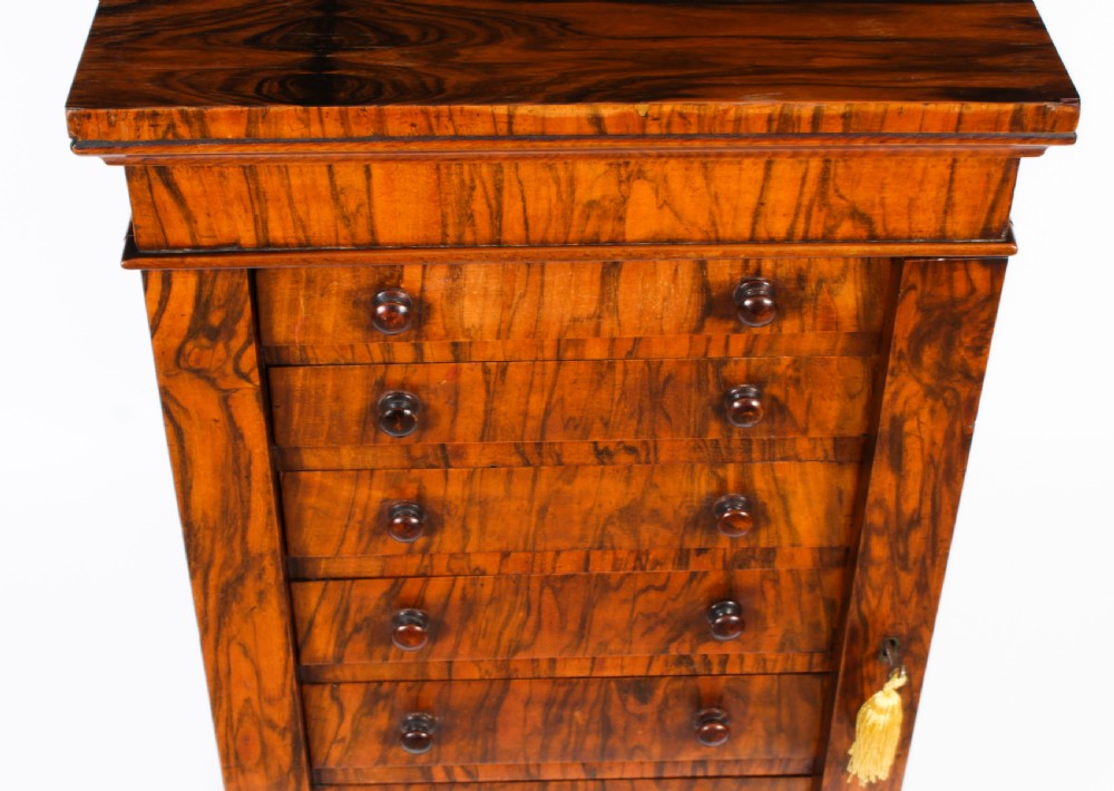 Antique Victorian Collectors Cabinet Wellington Chest 19th Century
 View IV