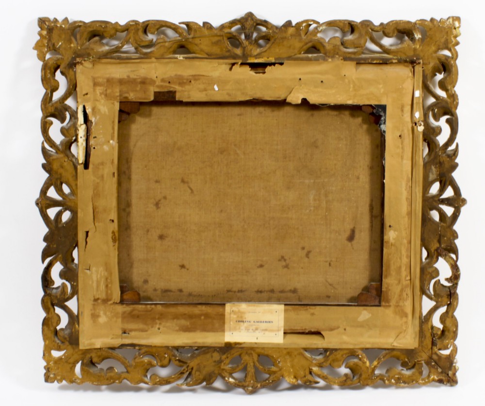 Antique Oil Painting Flowers by Andreotti - Florentine Giltwood Frame 19th C
 View XIII