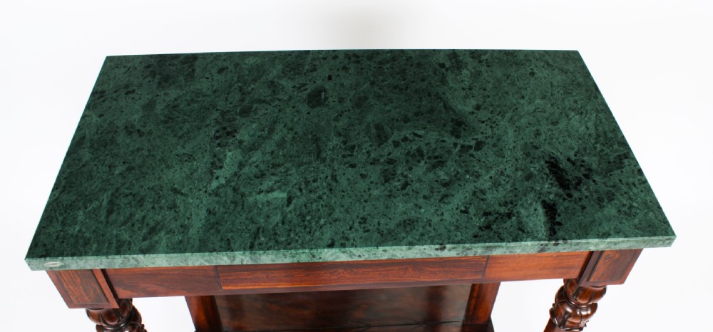 Antique William IV Marble Top Console Table C 1835 19th C
 View III