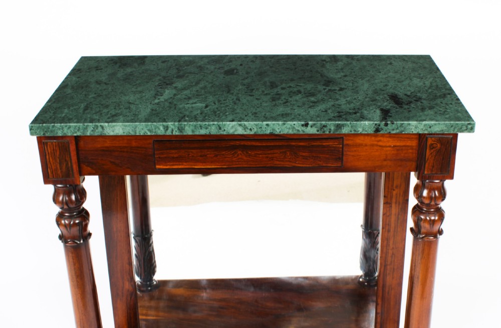 Antique William IV Marble Top Console Table C 1835 19th C
 View V