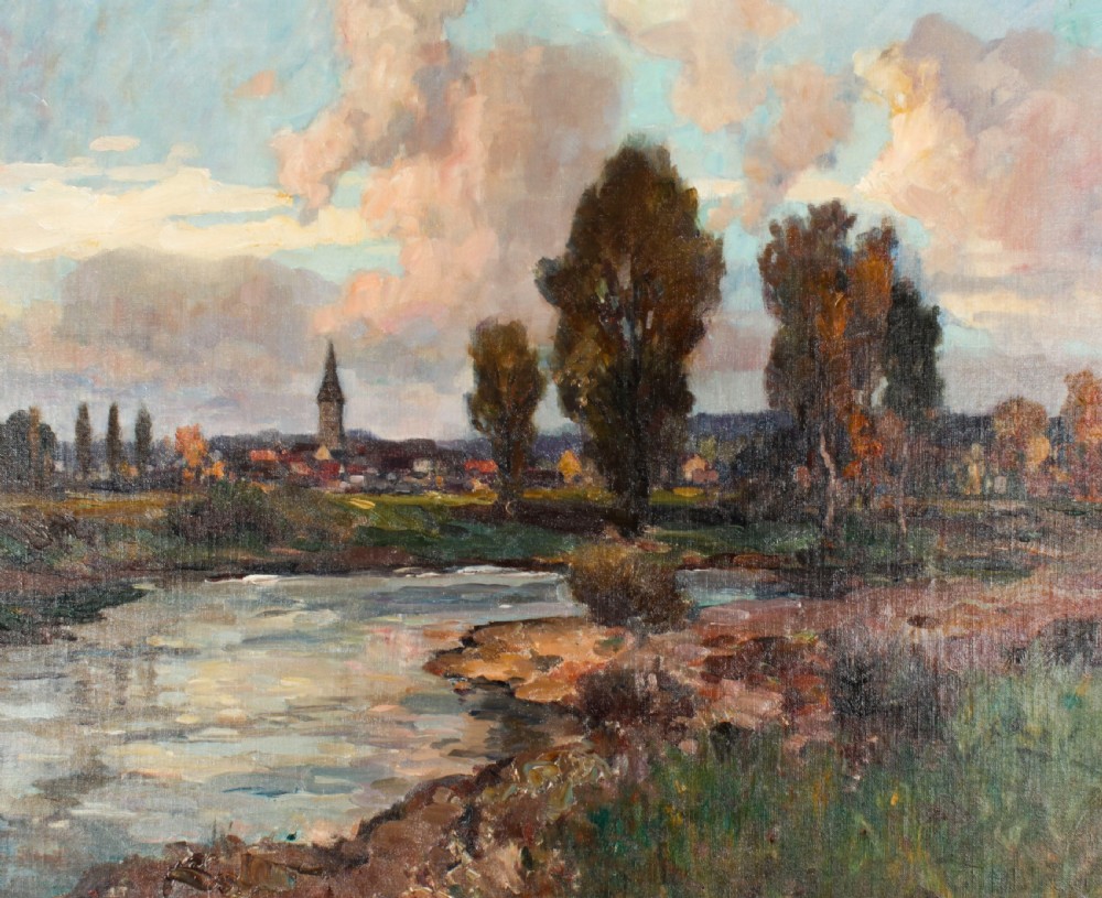 Antique French School Impressionist landscape 19th C
 View II
