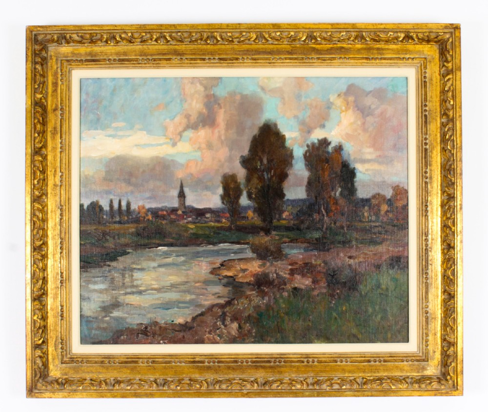 Antique French School Impressionist landscape 19th C
 View V