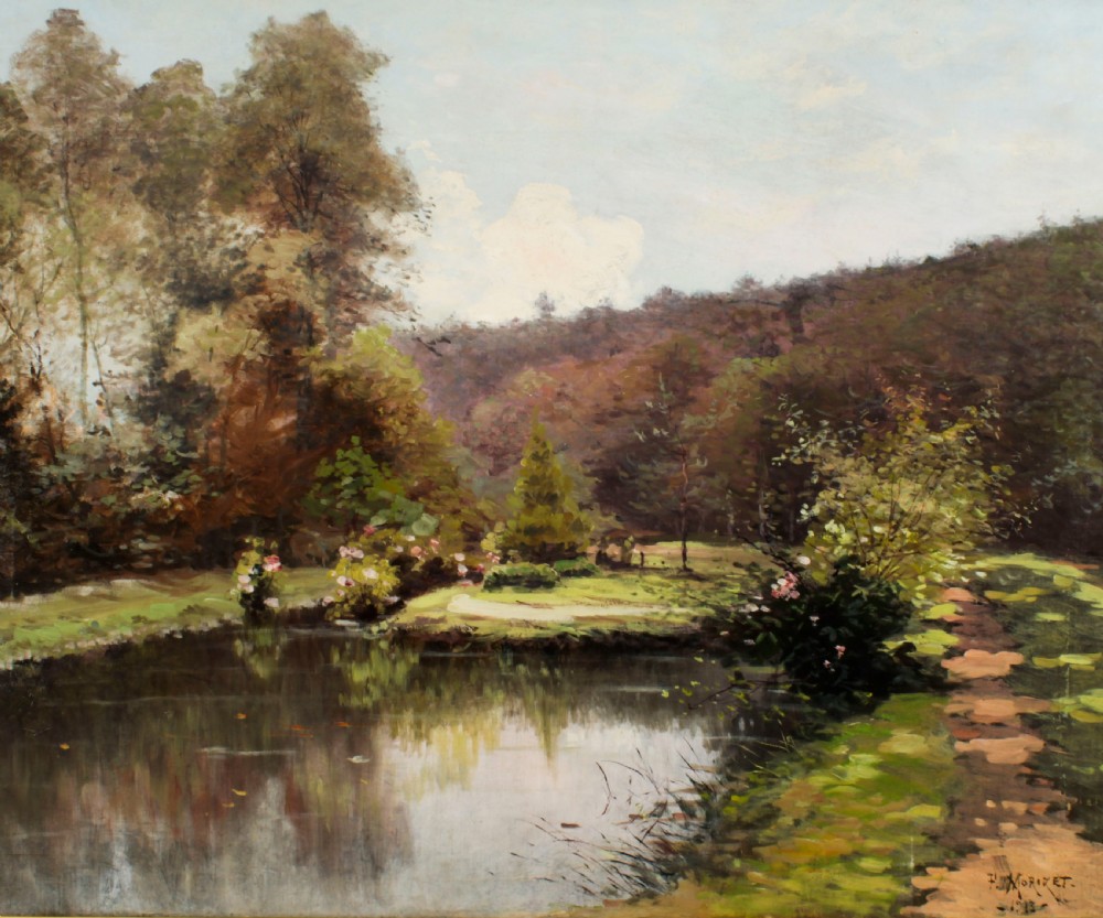Antique French Oil Painting Paul Louis Morizet signed and dated 1913.
 View II