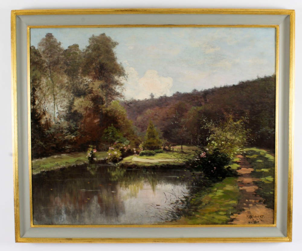 Antique French Oil Painting Paul Louis Morizet signed and dated 1913.
 View XIII