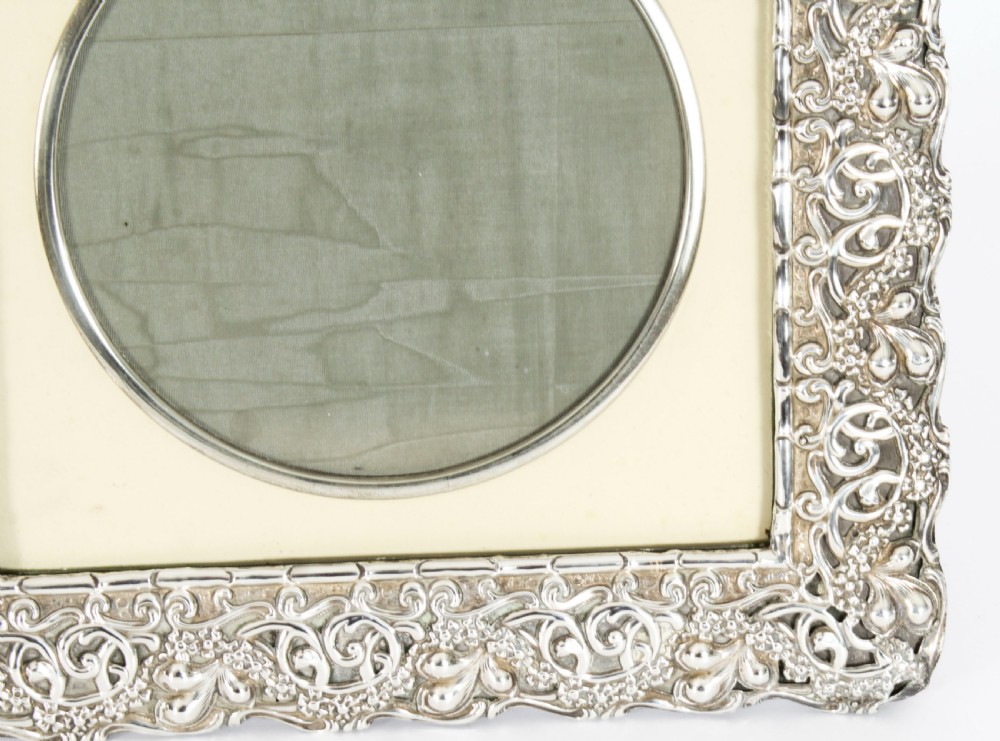 Antique Large Edwardian Sterling Silver Photo Frame dated 1902 32x28cm
 View VII