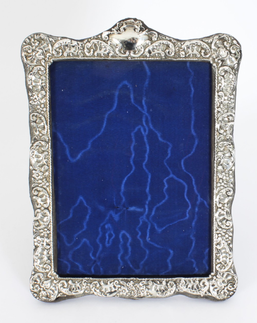 Antique Edwardian Sterling Silver Photo Frame Dated 1902 27x20cm

