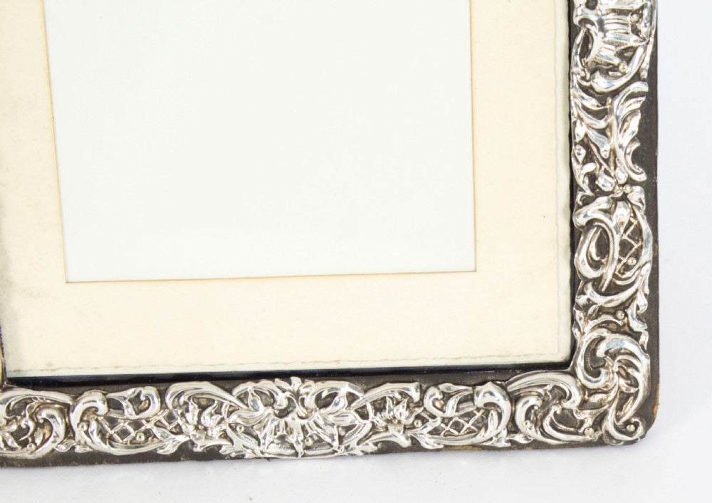 Antique Sterling Silver Photo Frame Dated 1902 27x20cm
 View VII