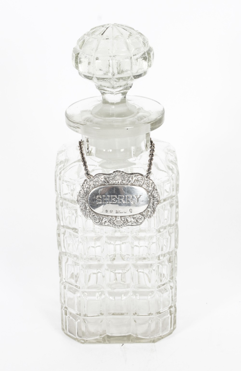Antique English Victorian Golden Oak 3 Crystal Decanter Tantalus Dry Bar 19th C
 View XI