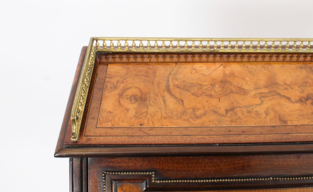 Antique French Walnut & Parquetry Bureau de Dame Desk 19th C
 View VI