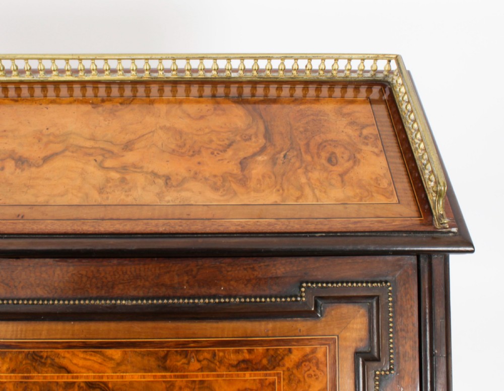Antique French Walnut & Parquetry Bureau de Dame Desk 19th C
 View VIII