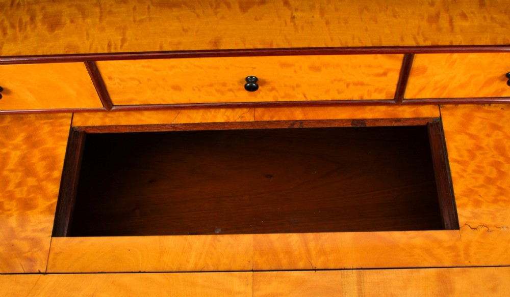 Antique French Walnut & Parquetry Bureau de Dame Desk 19th C
 View XVII