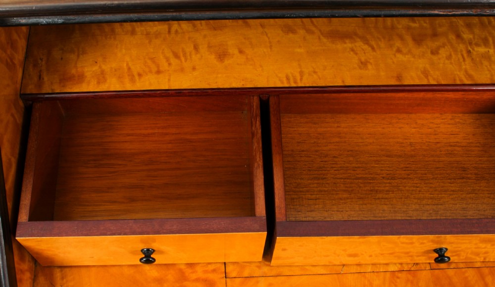 Antique French Walnut & Parquetry Bureau de Dame Desk 19th C
 View XVIII