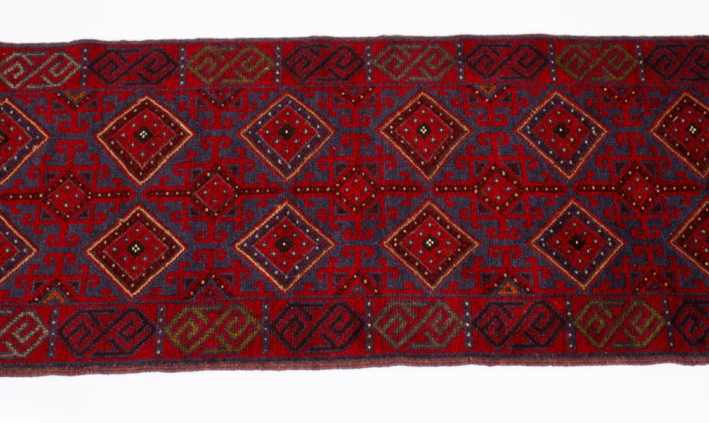Antique100% Wool Meshwani Afghan Runner 257 x 60cm Rug
 View II
