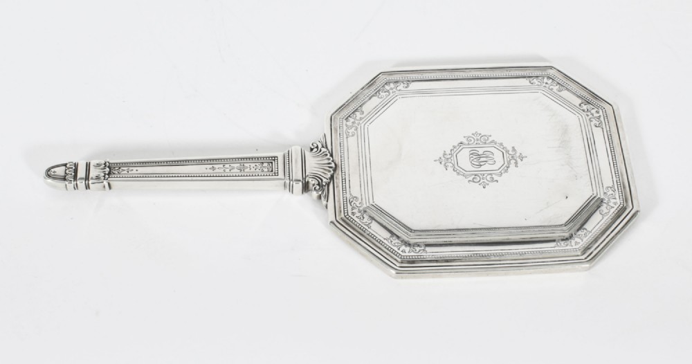 Antique Sterling Silver Tiffany & Co Hand Mirror Circa 1900
