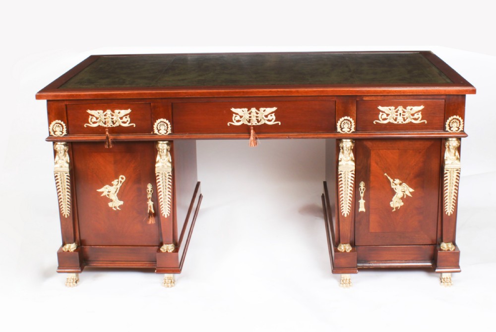 Antique French Empire Ormolu Mounted Desk 19th Century
 View II