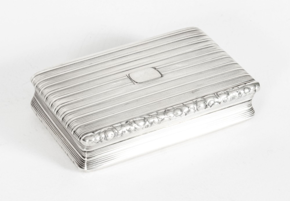 Antique George III Silver Snuff Box Birmingham 1817 19th C
