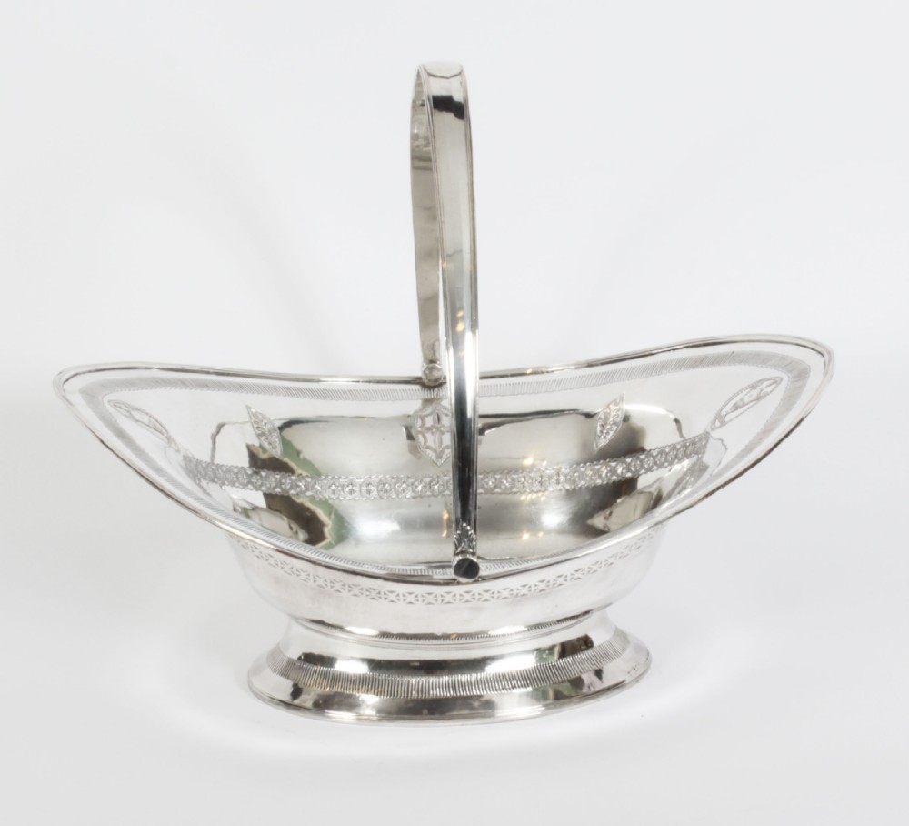 Antique George III Old Sheffield Silver on Copper Basket Circa 1780 18th C
