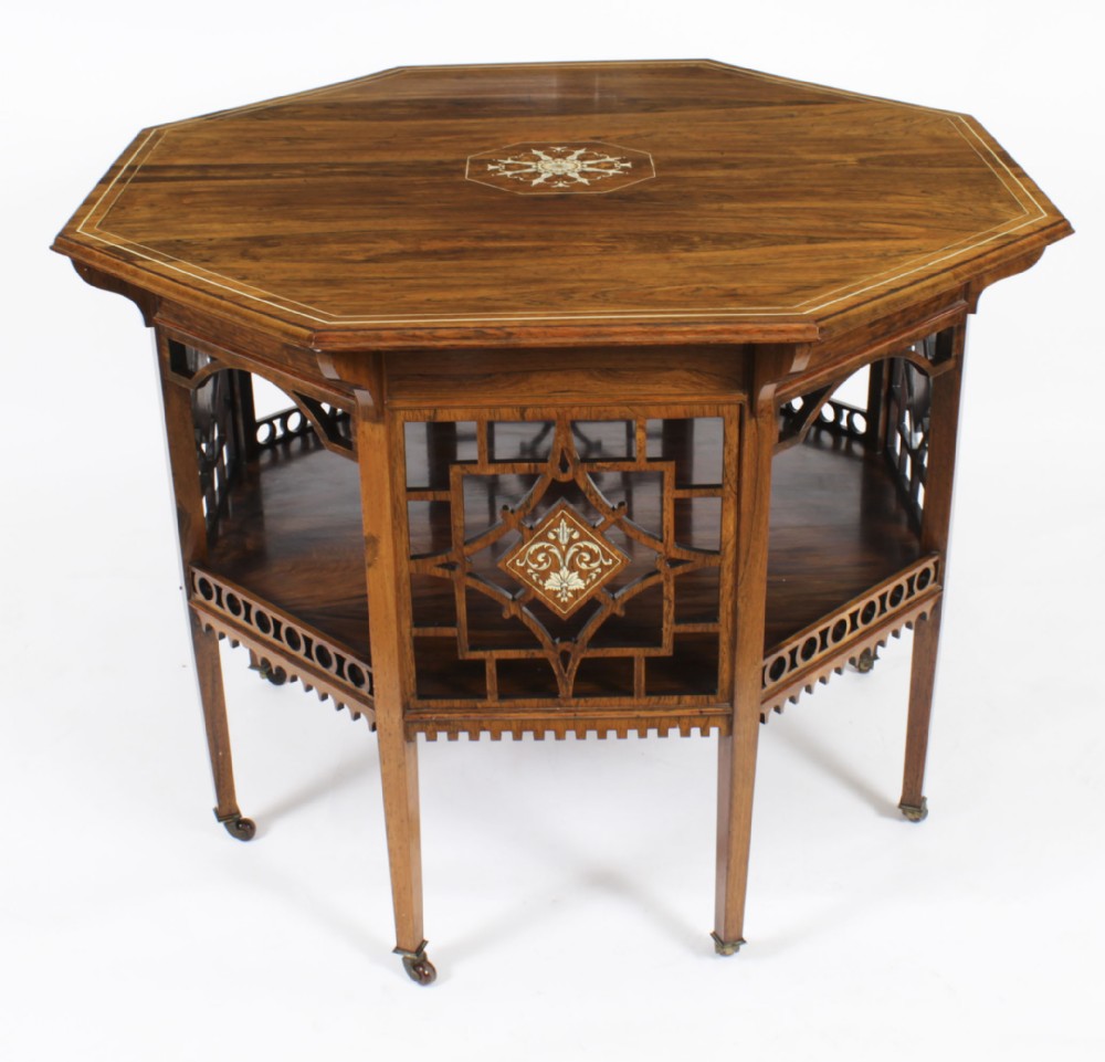 Antique Large 3ft 6 Gonçalo Alves Occasional Side Centre Table 19th C
