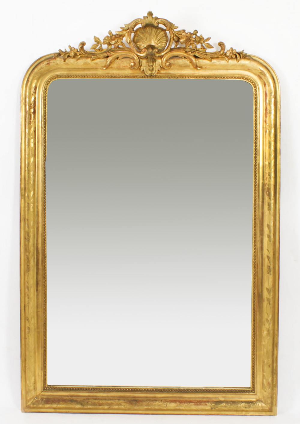 Antique Large French Giltwood Wall Mirror c.1860 - 154x101cm 19th C

