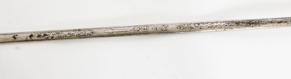 Antique English Silver & Malacca Sword / Walking Stick Cane 19th Century
 View IX