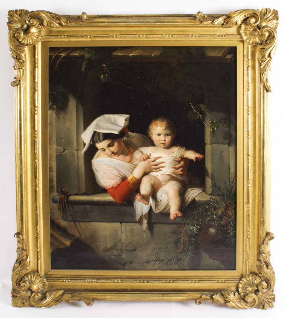 Antique Italian Oil Painting 