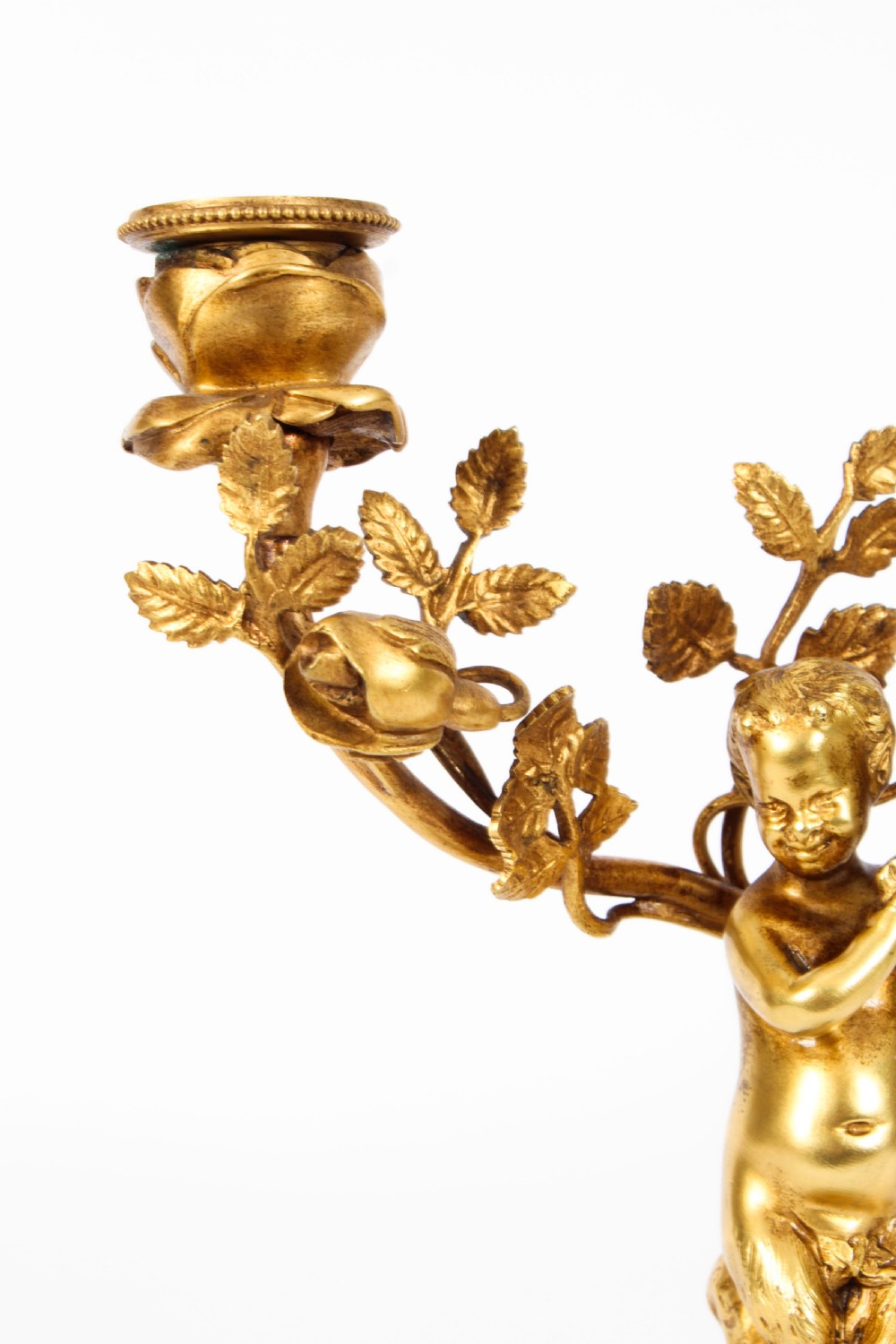 Antique Pair Russian Malachite & Gilt Bronze Candelabra Circa 1900
 View XIII