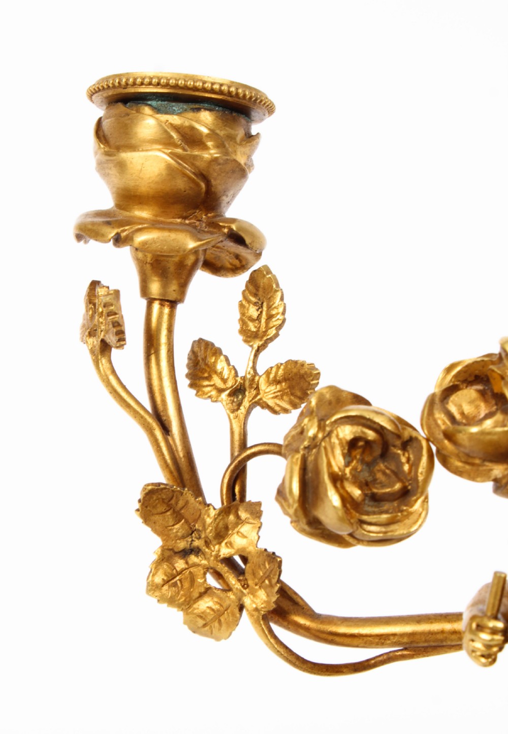 Antique Pair Russian Malachite & Gilt Bronze Candelabra Circa 1900
 View XIX