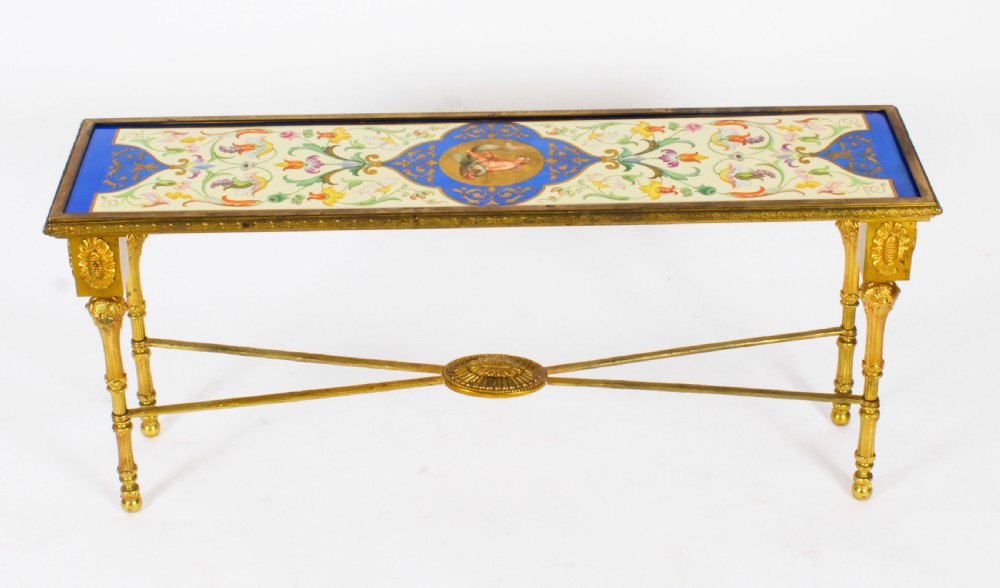 Antique Regency Revival Ormolu Mounted Table Display Stand Late 19th C View III