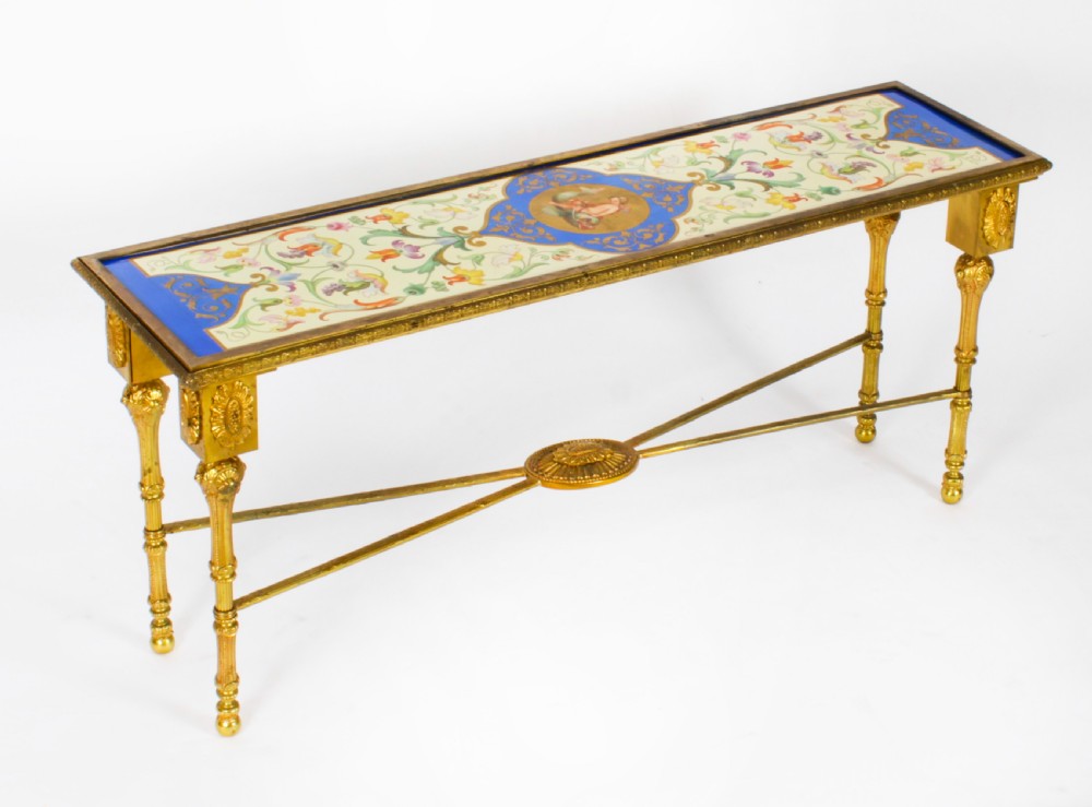 Antique Regency Revival Ormolu Mounted Table Display Stand Late 19th C View XVII