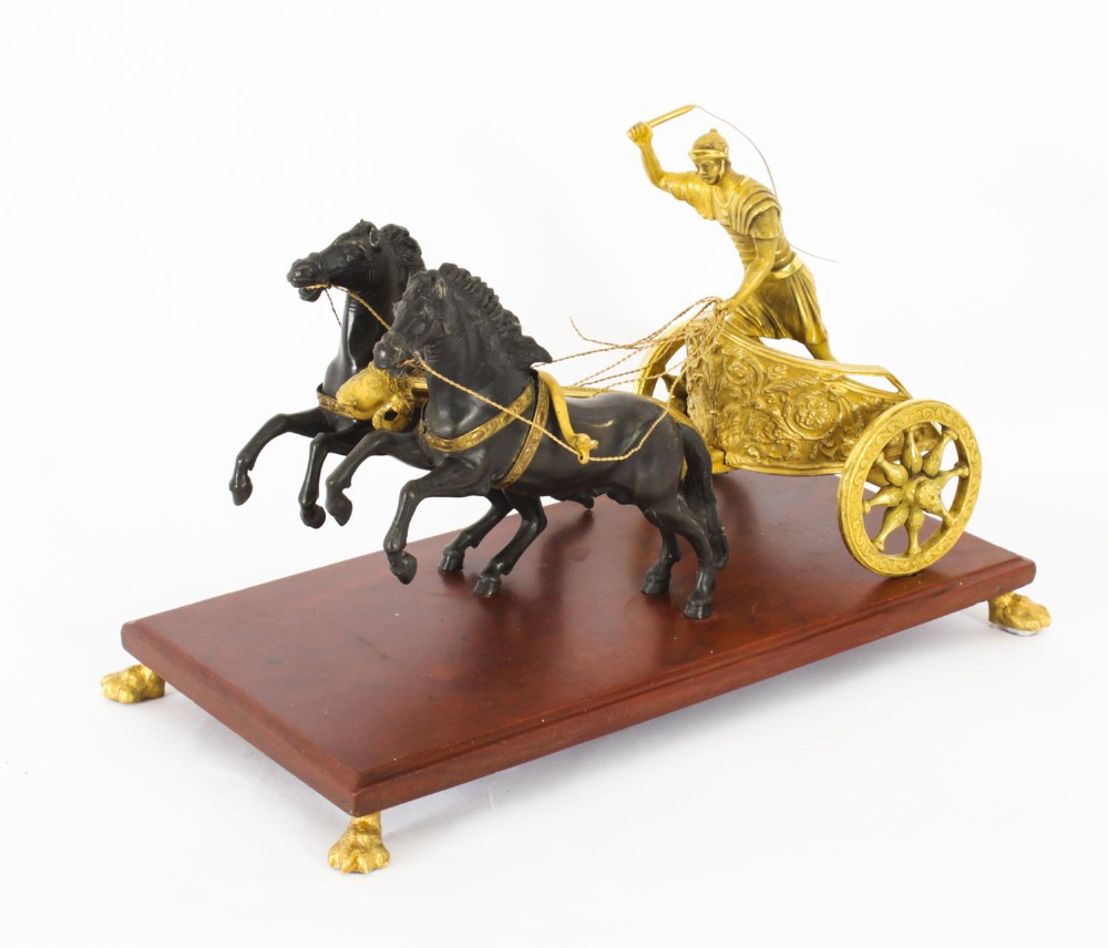 Antique Grand Tour Bronze Sculpture of Greek Charioteer 19th C