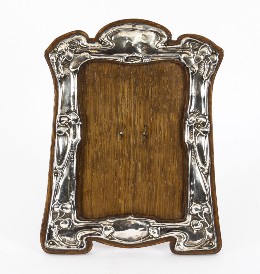 Antique Art Nouveau Sterling Silver Photo Frame Dated 1905 20x15cm